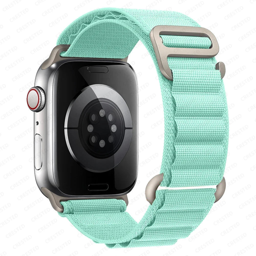 Alpine Nylon Loop Apple Watch Band with Titanium G-Hook – Compatible with 38mm, 40mm, 41mm, 42mm, 44mm, 45mm, 46mm & 49mm Apple Watches (Series 1–10, SE, Ultra) - Wearable Upgrades 