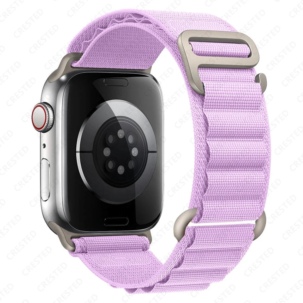 Alpine Nylon Loop Apple Watch Band with Titanium G-Hook – Compatible with 38mm, 40mm, 41mm, 42mm, 44mm, 45mm, 46mm & 49mm Apple Watches (Series 1–10, SE, Ultra) - Wearable Upgrades 