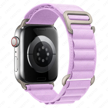 Alpine Nylon Loop Apple Watch Band with Titanium G-Hook – Compatible with 38mm, 40mm, 41mm, 42mm, 44mm, 45mm, 46mm & 49mm Apple Watches (Series 1–10, SE, Ultra) - Wearable Upgrades 