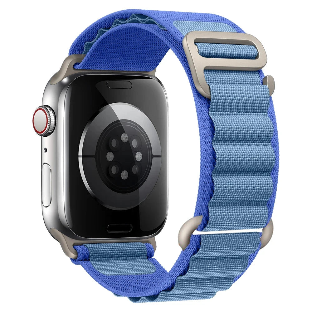 Alpine Nylon Loop Apple Watch Band with Titanium G-Hook – Compatible with 38mm, 40mm, 41mm, 42mm, 44mm, 45mm, 46mm & 49mm Apple Watches (Series 1–10, SE, Ultra) - Wearable Upgrades 