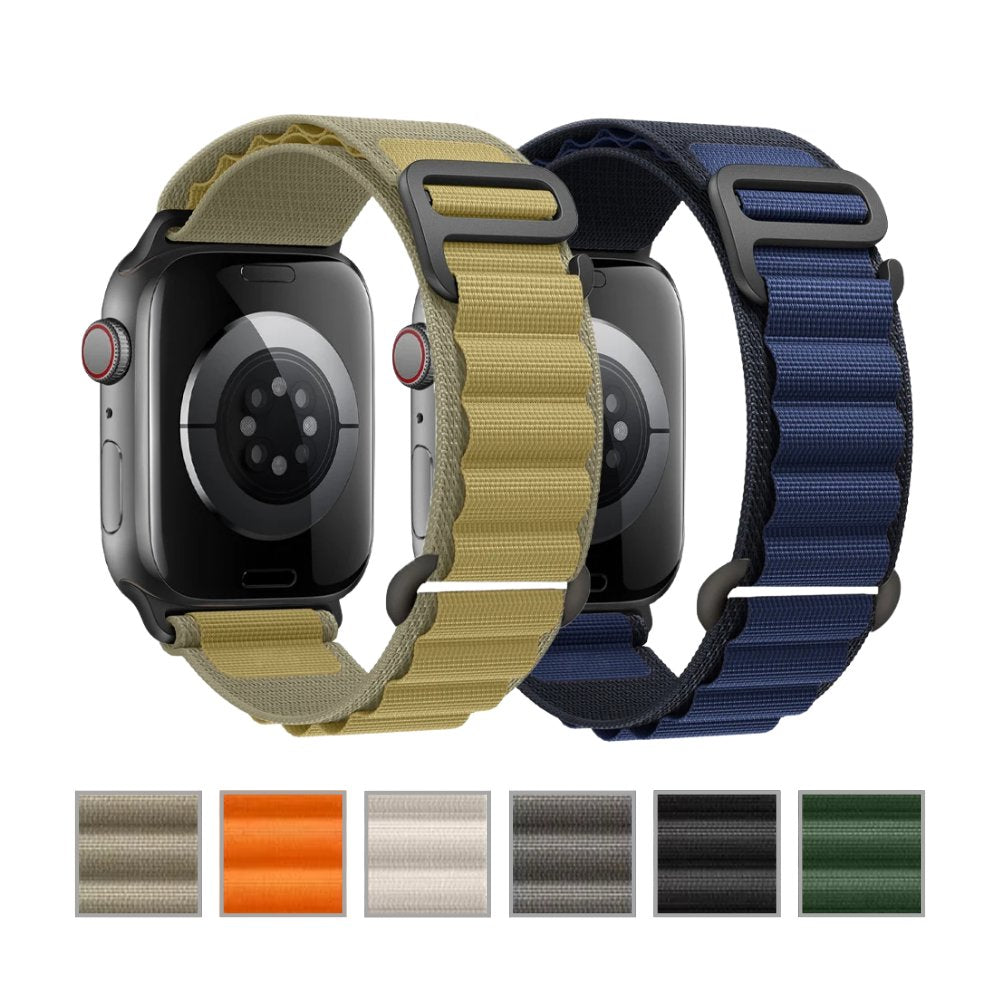 Alpine Nylon Loop Apple Watch Band with Titanium G-Hook – Compatible with 38mm, 40mm, 41mm, 42mm, 44mm, 45mm, 46mm & 49mm Apple Watches (Series 1–10, SE, Ultra) - Wearable Upgrades 
