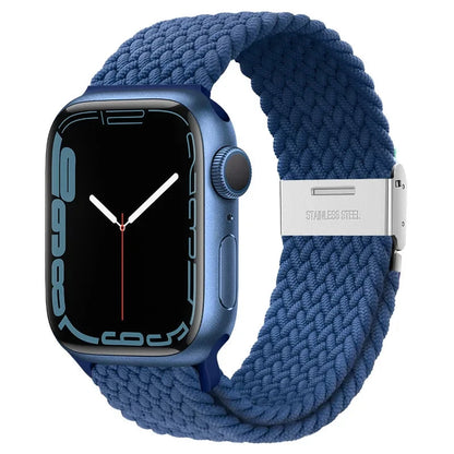 Braided Solo Loop Nylon Apple Watch Band, Stretchable & Durable Design, Compatible with 38mm, 40mm, 41mm, 42mm, 44mm, 45mm (Apple Watch Series 1-9, SE, Ultra 2) - Wearable Upgrades 