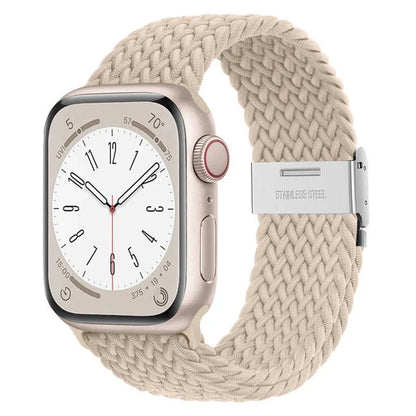 Braided Solo Loop Nylon Apple Watch Band, Stretchable & Durable Design, Compatible with 38mm, 40mm, 41mm, 42mm, 44mm, 45mm (Apple Watch Series 1-9, SE, Ultra 2) - Wearable Upgrades 