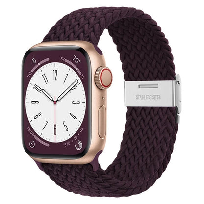 Braided Solo Loop Nylon Apple Watch Band, Stretchable & Durable Design, Compatible with 38mm, 40mm, 41mm, 42mm, 44mm, 45mm (Apple Watch Series 1-9, SE, Ultra 2) - Wearable Upgrades 