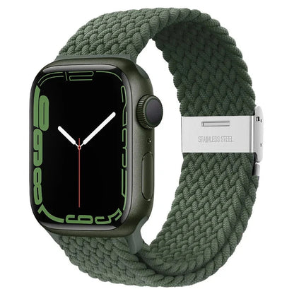 Braided Solo Loop Nylon Apple Watch Band, Stretchable & Durable Design, Compatible with 38mm, 40mm, 41mm, 42mm, 44mm, 45mm (Apple Watch Series 1-9, SE, Ultra 2) - Wearable Upgrades 