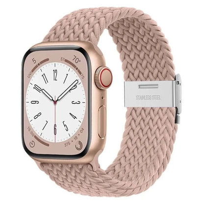 Braided Solo Loop Nylon Apple Watch Band, Stretchable & Durable Design, Compatible with 38mm, 40mm, 41mm, 42mm, 44mm, 45mm (Apple Watch Series 1-9, SE, Ultra 2) - Wearable Upgrades 