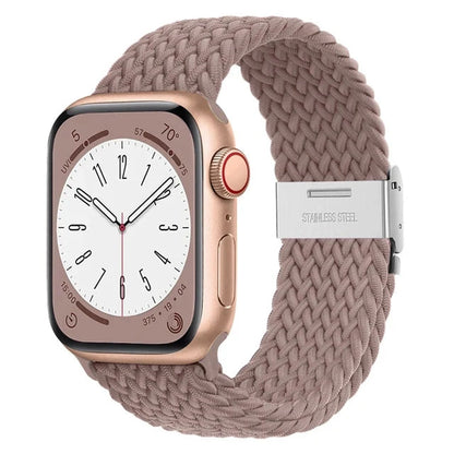 Braided Solo Loop Nylon Apple Watch Band, Stretchable & Durable Design, Compatible with 38mm, 40mm, 41mm, 42mm, 44mm, 45mm (Apple Watch Series 1-9, SE, Ultra 2) - Wearable Upgrades 