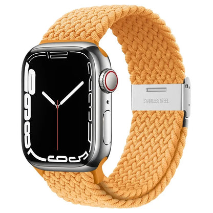 Braided Solo Loop Nylon Apple Watch Band, Stretchable & Durable Design, Compatible with 38mm, 40mm, 41mm, 42mm, 44mm, 45mm (Apple Watch Series 1-9, SE, Ultra 2) - Wearable Upgrades 
