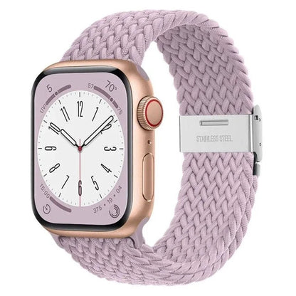 Braided Solo Loop Nylon Apple Watch Band, Stretchable & Durable Design, Compatible with 38mm, 40mm, 41mm, 42mm, 44mm, 45mm (Apple Watch Series 1-9, SE, Ultra 2) - Wearable Upgrades 