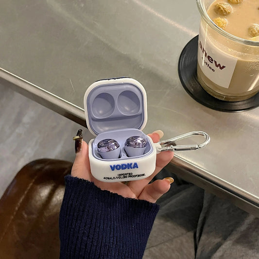 Creative Wine Bottle Samsung Galaxy Buds Case – Funny Silicone Case for Galaxy Buds2 Pro, Buds Live, Buds Pro Earphones - Wearable Upgrades 