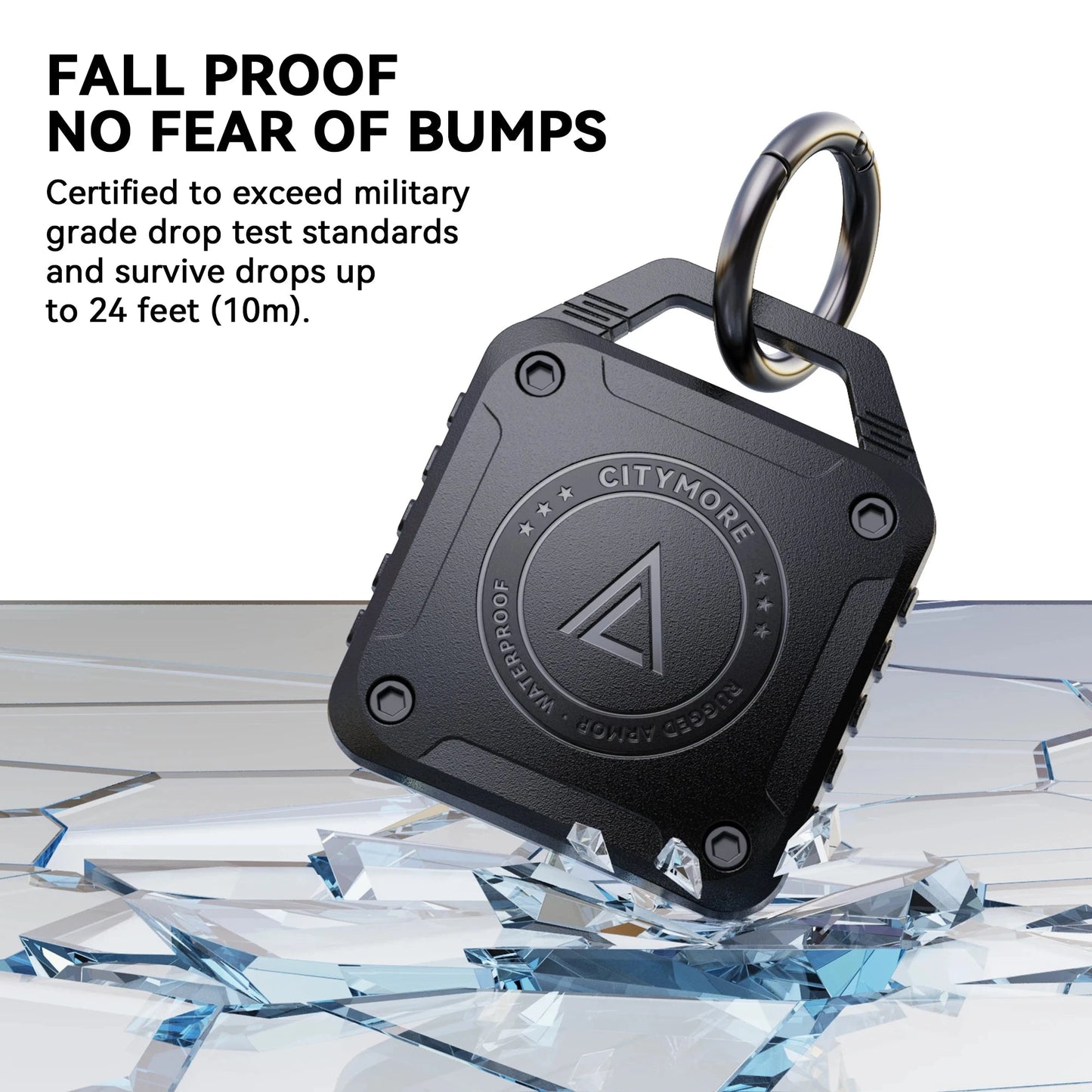 IPX8 Waterproof AirTag Keychain Holder – Ultra-Compact Case for Apple AirTag, Compatible with Dog Collars, Backpacks, Keys, and Luggage - Wearable Upgrades 