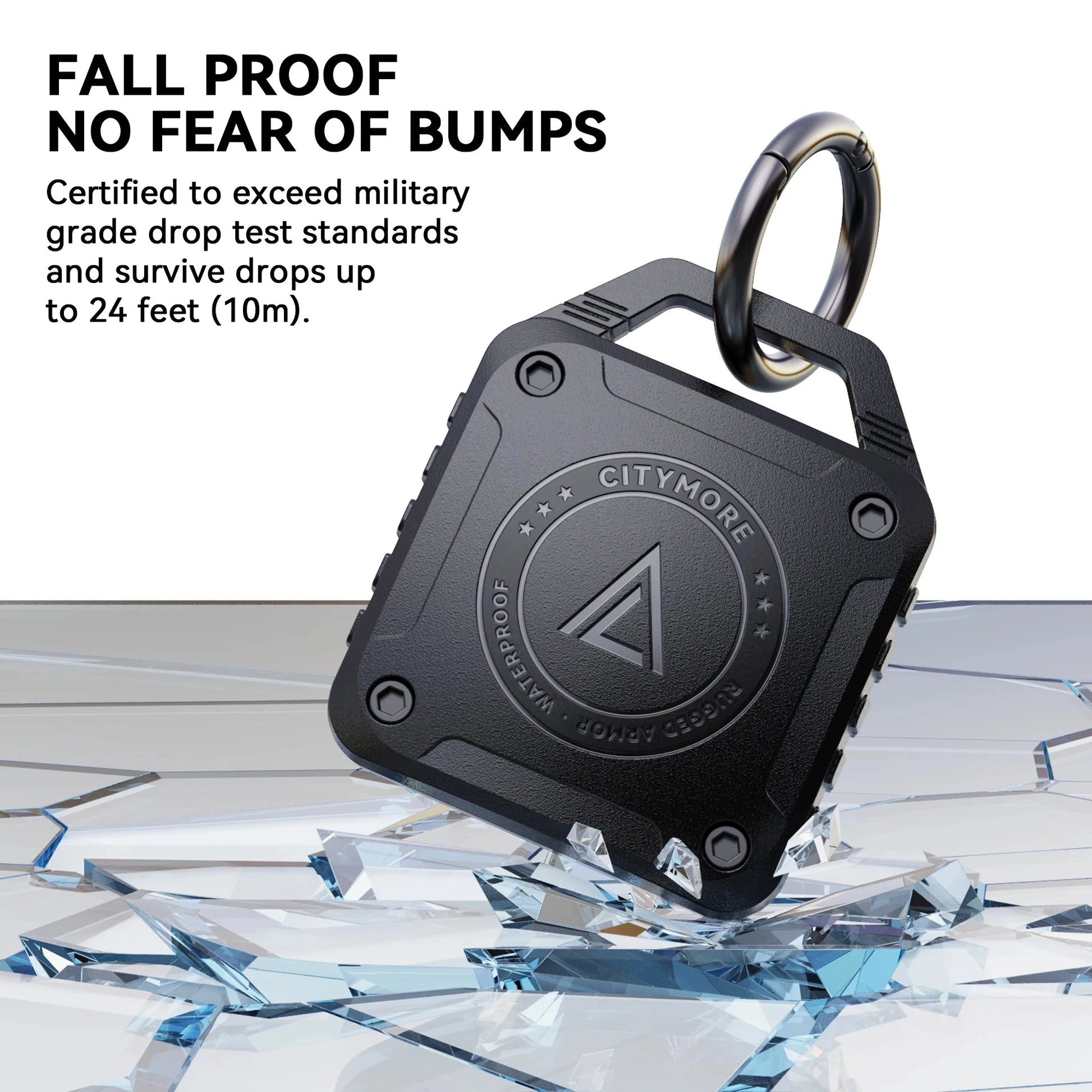 IPX8 Waterproof AirTag Keychain Holder – Ultra-Compact Case for Apple AirTag, Compatible with Dog Collars, Backpacks, Keys, and Luggage - Wearable Upgrades 