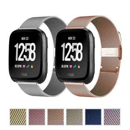 Milanese Band for Fitbit – Stainless Steel Bracelet Strap, Compatible with Fitbit Versa, Versa 2, Versa Lite Smartwatch - Wearable Upgrades 