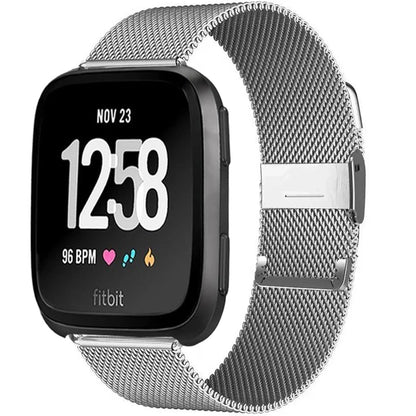 Milanese Band for Fitbit – Stainless Steel Bracelet Strap, Compatible with Fitbit Versa, Versa 2, Versa Lite Smartwatch - Wearable Upgrades 