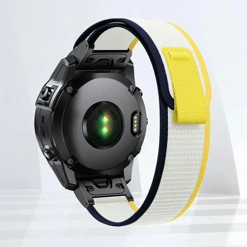 Nylon Strap for Garmin – High Quality Watch Loop Band, Compatible with Fenix 7X, 6, 6X, 6S Pro, 5, 5X, 5S Plus, 3, 3HR, Forerunner 945 (20mm, 22mm, 26mm) - Wearable Upgrades 