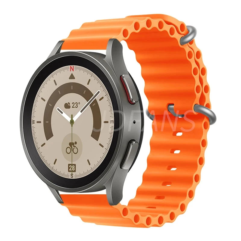 Ocean Silicone Band for Samsung Galaxy Watch – Durable & Stylish, Compatible with Galaxy Watch 5/5 Pro, 4 Classic, Gear S3, Huawei GT, Amazfit GTR (42mm, 46mm, 45mm, 44mm, 40mm, 20mm, 22mm) - Wearable Upgrades 
