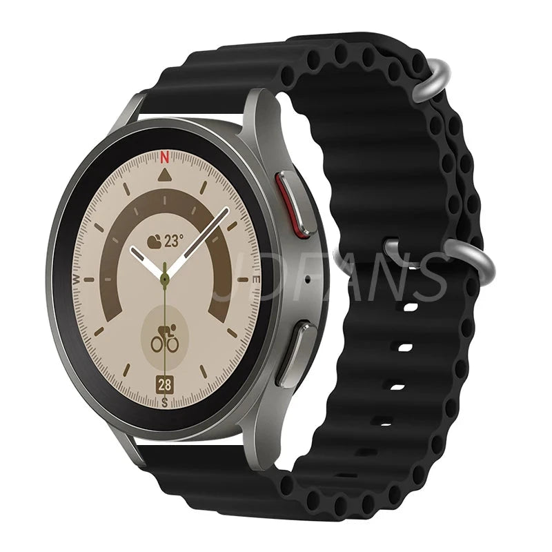 Ocean Silicone Band for Samsung Galaxy Watch – Durable & Stylish, Compatible with Galaxy Watch 5/5 Pro, 4 Classic, Gear S3, Huawei GT, Amazfit GTR (42mm, 46mm, 45mm, 44mm, 40mm, 20mm, 22mm) - Wearable Upgrades 