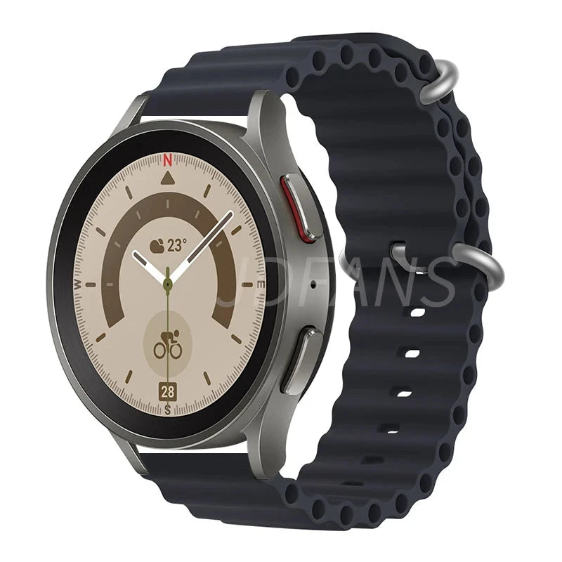 Ocean Silicone Band for Samsung Galaxy Watch – Durable & Stylish, Compatible with Galaxy Watch 5/5 Pro, 4 Classic, Gear S3, Huawei GT, Amazfit GTR (42mm, 46mm, 45mm, 44mm, 40mm, 20mm, 22mm) - Wearable Upgrades 