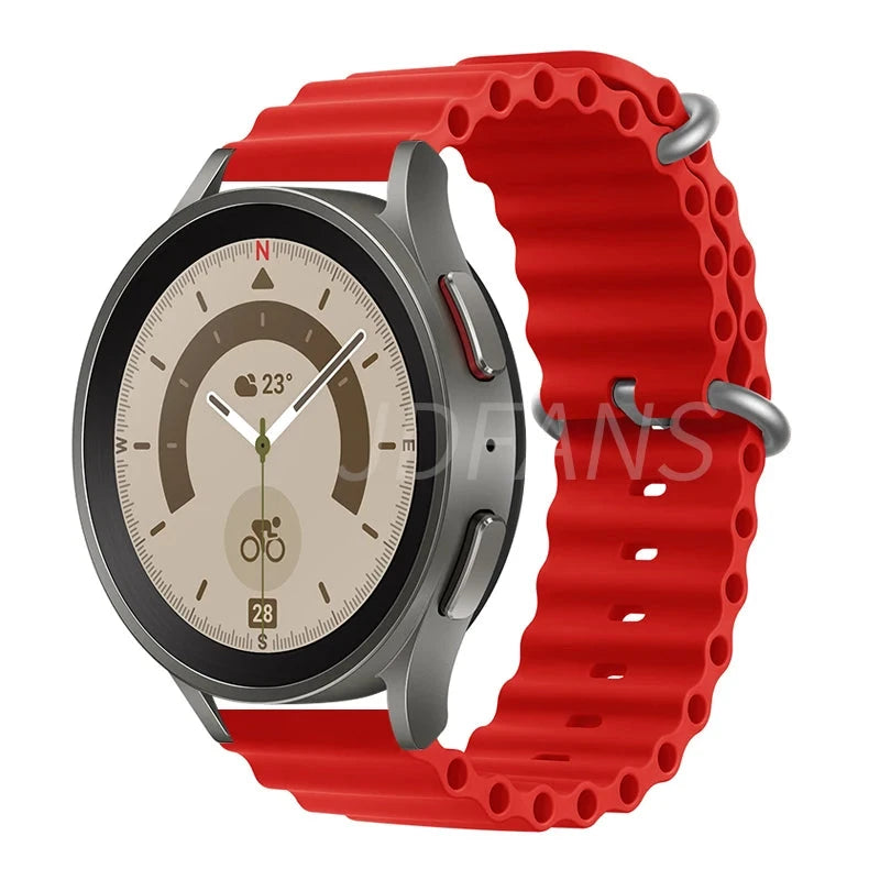 Ocean Silicone Band for Samsung Galaxy Watch – Durable & Stylish, Compatible with Galaxy Watch 5/5 Pro, 4 Classic, Gear S3, Huawei GT, Amazfit GTR (42mm, 46mm, 45mm, 44mm, 40mm, 20mm, 22mm) - Wearable Upgrades 
