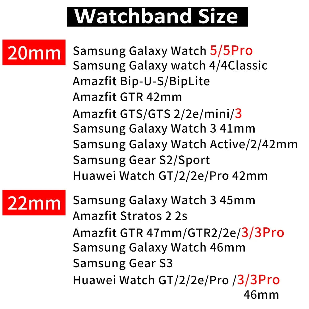 Ocean Silicone Band for Samsung Galaxy Watch – Durable & Stylish, Compatible with Galaxy Watch 5/5 Pro, 4 Classic, Gear S3, Huawei GT, Amazfit GTR (42mm, 46mm, 45mm, 44mm, 40mm, 20mm, 22mm) - Wearable Upgrades 
