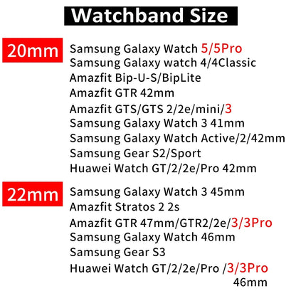 Ocean Silicone Band for Samsung Galaxy Watch – Durable & Stylish, Compatible with Galaxy Watch 5/5 Pro, 4 Classic, Gear S3, Huawei GT, Amazfit GTR (42mm, 46mm, 45mm, 44mm, 40mm, 20mm, 22mm) - Wearable Upgrades 