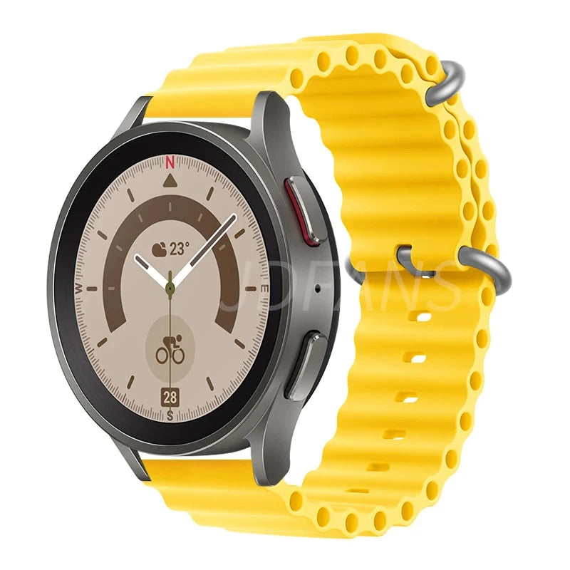 Ocean Silicone Band for Samsung Galaxy Watch – Durable & Stylish, Compatible with Galaxy Watch 5/5 Pro, 4 Classic, Gear S3, Huawei GT, Amazfit GTR (42mm, 46mm, 45mm, 44mm, 40mm, 20mm, 22mm) - Wearable Upgrades 