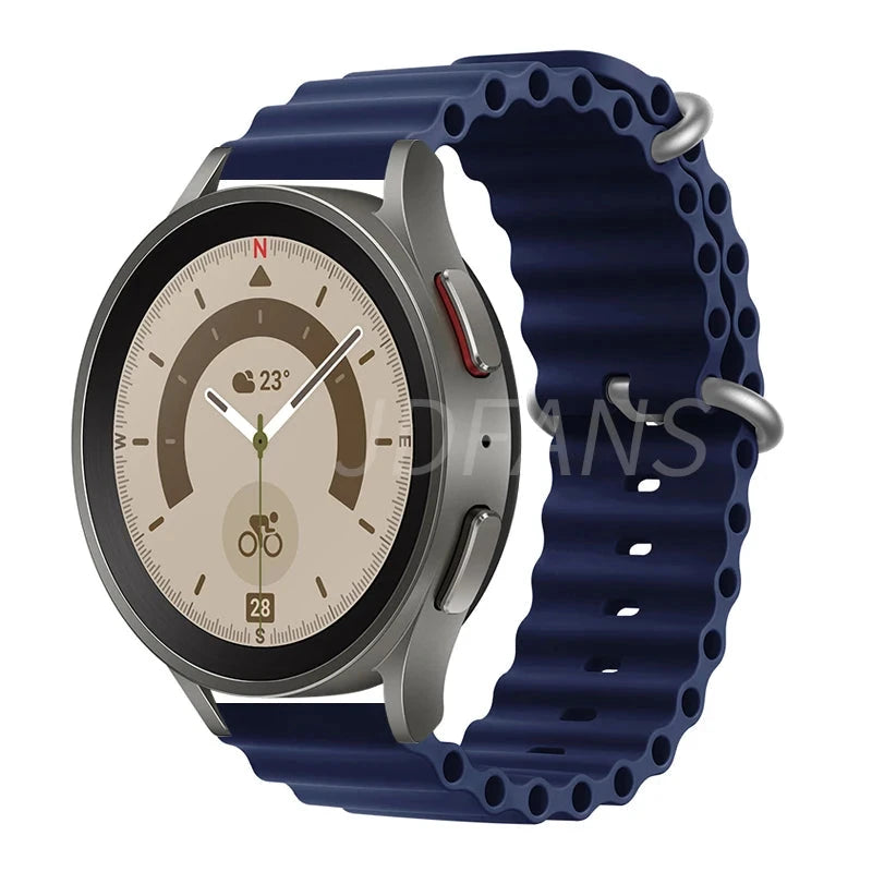 Ocean Silicone Band for Samsung Galaxy Watch – Durable & Stylish, Compatible with Galaxy Watch 5/5 Pro, 4 Classic, Gear S3, Huawei GT, Amazfit GTR (42mm, 46mm, 45mm, 44mm, 40mm, 20mm, 22mm) - Wearable Upgrades 