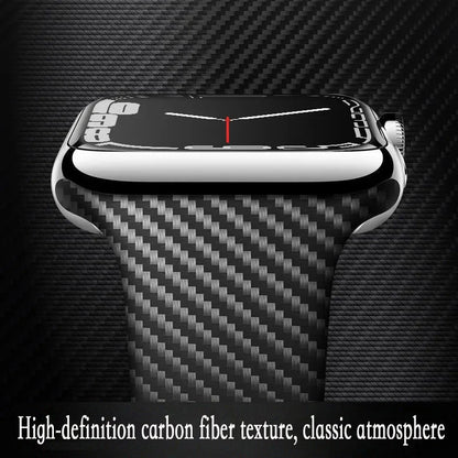 Printed Carbon Fiber Apple Watch Band – Stylish and Durable, Compatible with Apple Watch Series 3, 4, 5, 6, 7, 8, 9, SE (38mm & 42mm) and Ultra 2 (40mm, 41mm, 44mm, 45mm, 49mm) - Wearable Upgrades 
