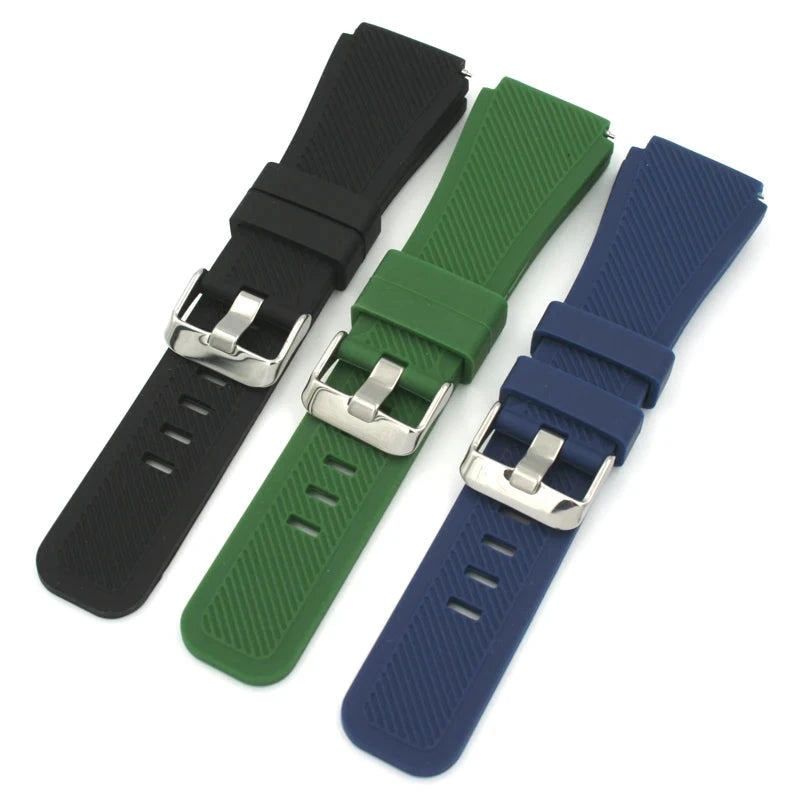 Silicone Band for Samsung Galaxy Watch – Soft & Durable, Compatible with 20mm & 22mm Models, Including Galaxy Watch 3, Gear S3 Frontier, Huawei GT 2/2E & More - Wearable Upgrades 