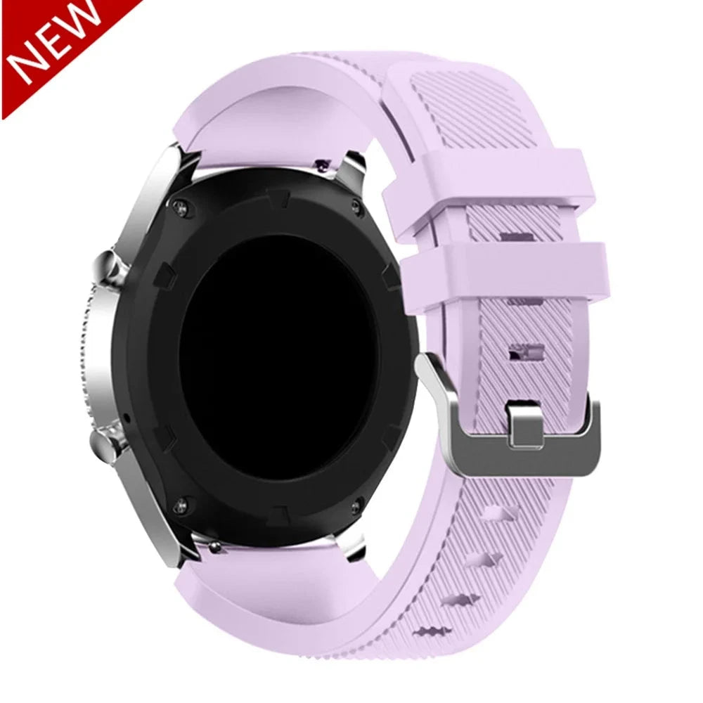 Silicone Band for Samsung Galaxy Watch – Soft & Durable, Compatible with 20mm & 22mm Models, Including Galaxy Watch 3, Gear S3 Frontier, Huawei GT 2/2E & More - Wearable Upgrades 