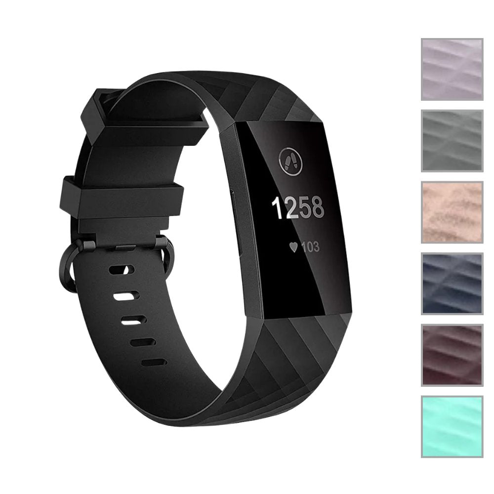 Silicone Strap for Fitbit Charge – Replacement Wristband Sport Bracelet, Compatible with Charge 4, Charge 3 SE Smart Watch - Wearable Upgrades 