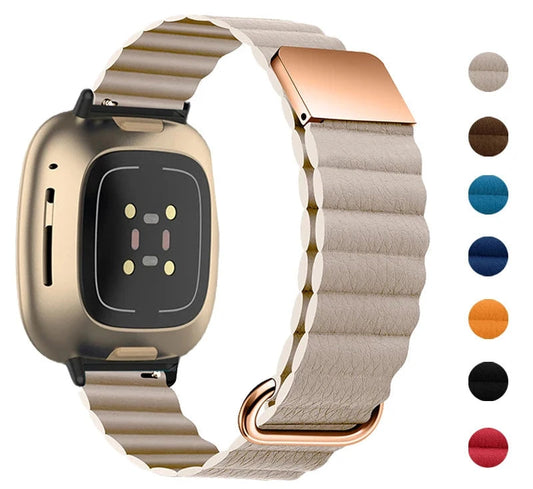 Strap for Fitbit – Magnetic Silicone Sport Band, Replacement Wristbelt for Fitbit Versa 3, 4, Sense, Sense 2 - Wearable Upgrades 