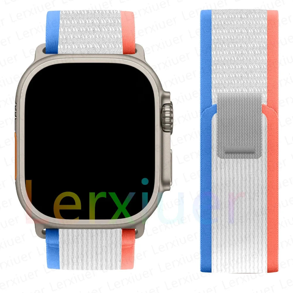 Trail Loop Strap for Apple Watch Ultra 2 – Adjustable Band Compatible with 38mm, 40mm, 41mm, 42mm, 44mm, 45mm, 46mm, and 49mm (Series 3, 5, 6, 7, 8, 9, 10, SE) - Wearable Upgrades 