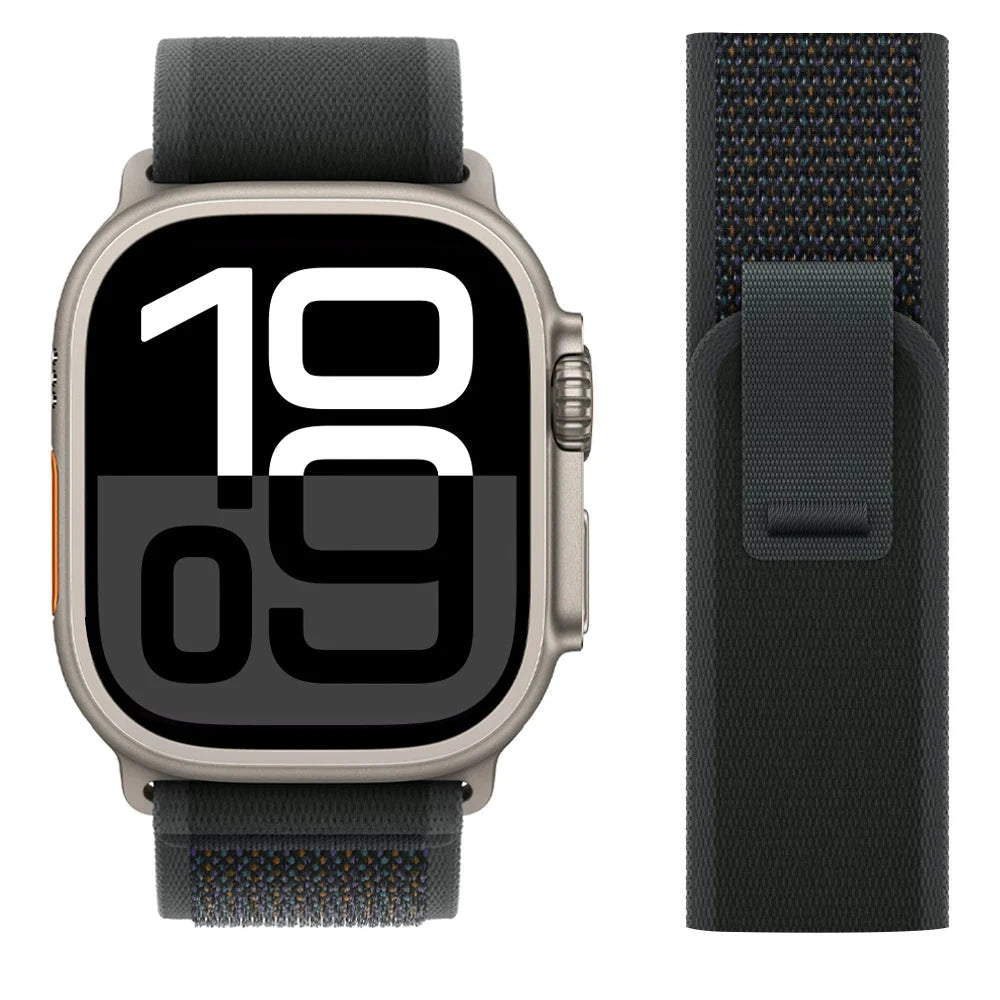 Trail Loop Strap for Apple Watch Ultra 2 – Adjustable Band Compatible with 38mm, 40mm, 41mm, 42mm, 44mm, 45mm, 46mm, and 49mm (Series 3, 5, 6, 7, 8, 9, 10, SE) - Wearable Upgrades 
