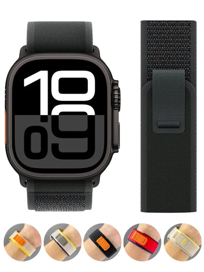 Trail Loop Strap for Apple Watch Ultra 2 – Adjustable Band Compatible with 38mm, 40mm, 41mm, 42mm, 44mm, 45mm, 46mm, and 49mm (Series 3, 5, 6, 7, 8, 9, 10, SE) - Wearable Upgrades 