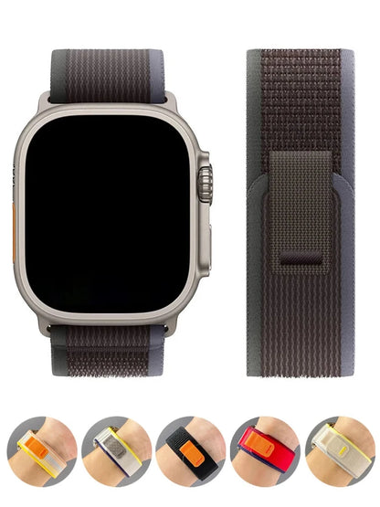 Trail Loop Strap for Apple Watch Ultra 2 – Adjustable Band Compatible with 38mm, 40mm, 41mm, 42mm, 44mm, 45mm, 46mm, and 49mm (Series 3, 5, 6, 7, 8, 9, 10, SE) - Wearable Upgrades 