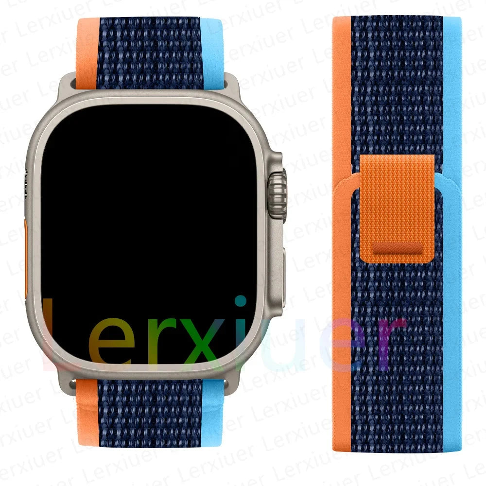 Trail Loop Strap for Apple Watch Ultra 2 – Adjustable Band Compatible with 38mm, 40mm, 41mm, 42mm, 44mm, 45mm, 46mm, and 49mm (Series 3, 5, 6, 7, 8, 9, 10, SE) - Wearable Upgrades 