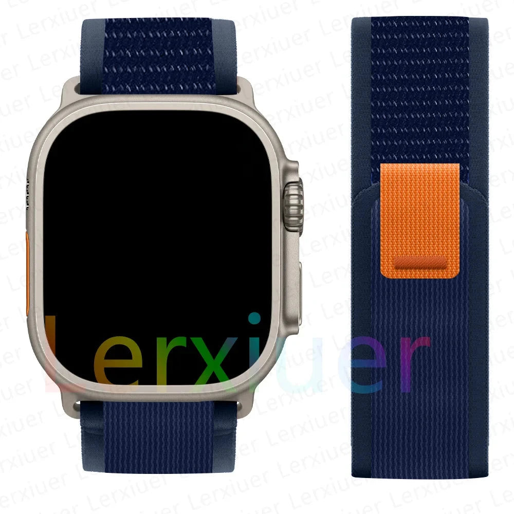 Trail Loop Strap for Apple Watch Ultra 2 – Adjustable Band Compatible with 38mm, 40mm, 41mm, 42mm, 44mm, 45mm, 46mm, and 49mm (Series 3, 5, 6, 7, 8, 9, 10, SE) - Wearable Upgrades 
