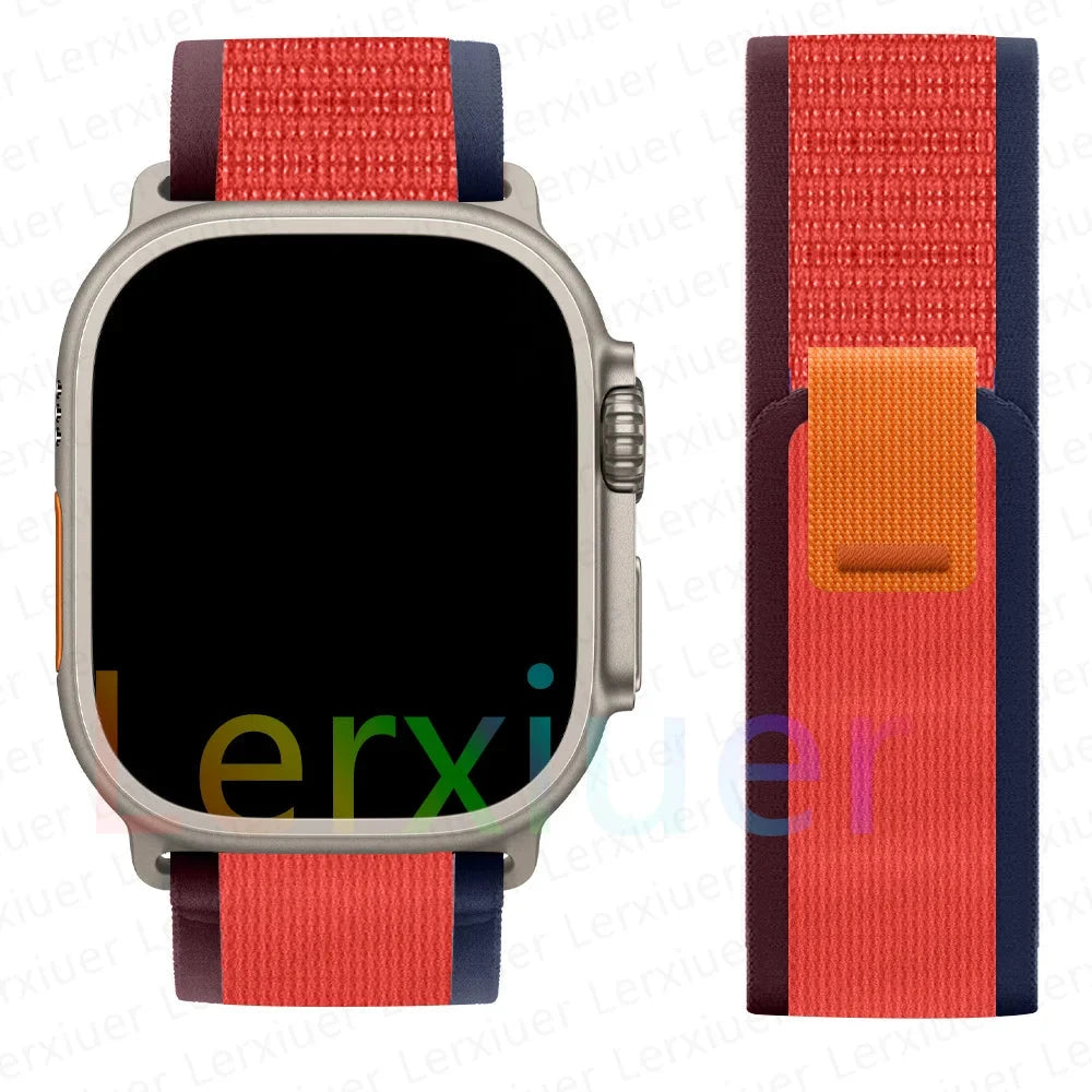 Trail Loop Strap for Apple Watch Ultra 2 – Adjustable Band Compatible with 38mm, 40mm, 41mm, 42mm, 44mm, 45mm, 46mm, and 49mm (Series 3, 5, 6, 7, 8, 9, 10, SE) - Wearable Upgrades 
