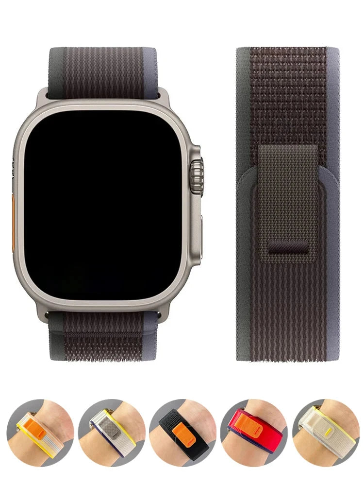 Trail Loop Strap for Apple Watch Ultra 2 – Durable, Comfortable Band Compatible with 49mm, 46mm, 45mm, 44mm, 42mm, 41mm, and 40mm (Series 5, 6, 7, 8, 9, 10, SE) - Wearable Upgrades 