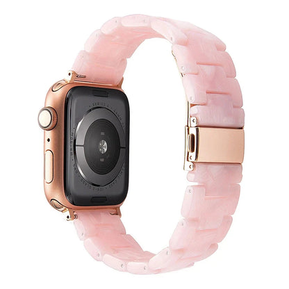 Transparent Resin Apple Watch Band with Stainless Steel Buckle, Compatible with Apple Watch Series 1-8, SE, and Ultra (38mm, 40mm, 41mm, 42mm, 44mm, 45mm, 49mm) - Wearable Upgrades 