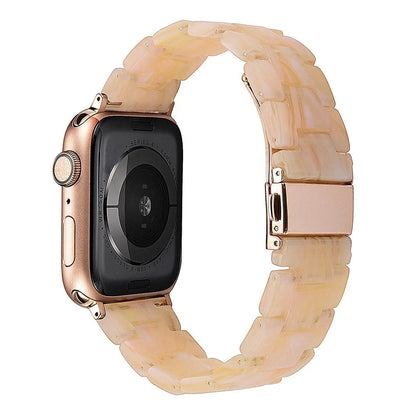 Transparent Resin Apple Watch Band with Stainless Steel Buckle, Compatible with Apple Watch Series 1-8, SE, and Ultra (38mm, 40mm, 41mm, 42mm, 44mm, 45mm, 49mm) - Wearable Upgrades 