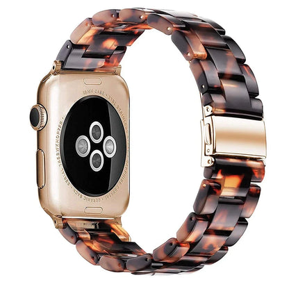 Transparent Resin Apple Watch Band with Stainless Steel Buckle, Compatible with Apple Watch Series 1-8, SE, and Ultra (38mm, 40mm, 41mm, 42mm, 44mm, 45mm, 49mm) - Wearable Upgrades 