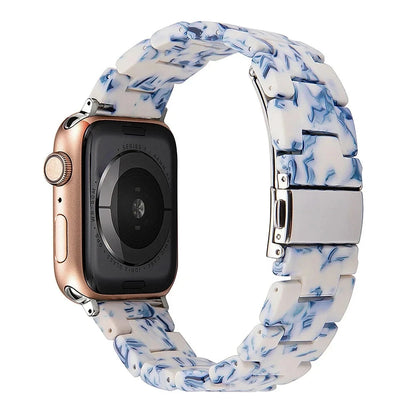 Transparent Resin Apple Watch Band with Stainless Steel Buckle, Compatible with Apple Watch Series 1-8, SE, and Ultra (38mm, 40mm, 41mm, 42mm, 44mm, 45mm, 49mm) - Wearable Upgrades 