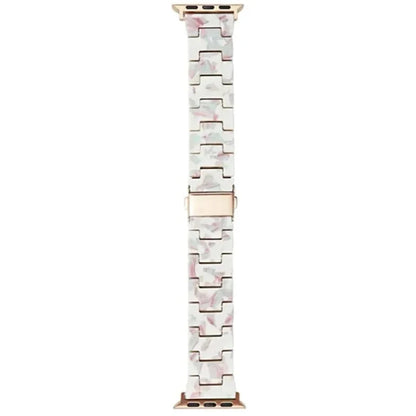 Transparent Resin Apple Watch Band with Stainless Steel Buckle, Compatible with Apple Watch Series 1-8, SE, and Ultra (38mm, 40mm, 41mm, 42mm, 44mm, 45mm, 49mm) - Wearable Upgrades 