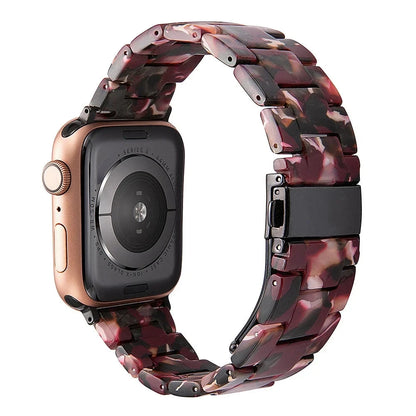 Transparent Resin Apple Watch Band with Stainless Steel Buckle, Compatible with Apple Watch Series 1-8, SE, and Ultra (38mm, 40mm, 41mm, 42mm, 44mm, 45mm, 49mm) - Wearable Upgrades 