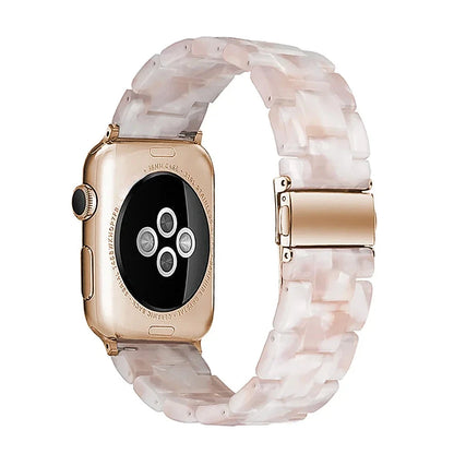 Transparent Resin Apple Watch Band with Stainless Steel Buckle, Compatible with Apple Watch Series 1-8, SE, and Ultra (38mm, 40mm, 41mm, 42mm, 44mm, 45mm, 49mm) - Wearable Upgrades 