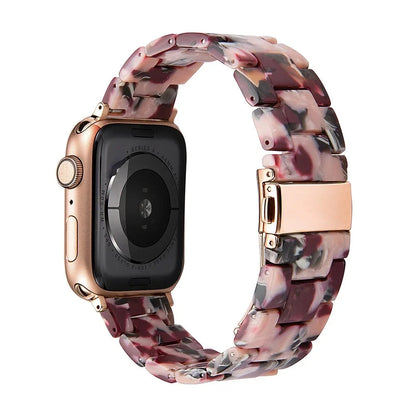 Transparent Resin Apple Watch Band with Stainless Steel Buckle, Compatible with Apple Watch Series 1-8, SE, and Ultra (38mm, 40mm, 41mm, 42mm, 44mm, 45mm, 49mm) - Wearable Upgrades 