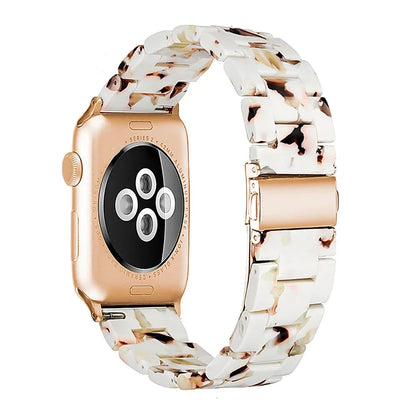 Transparent Resin Apple Watch Band with Stainless Steel Buckle, Compatible with Apple Watch Series 1-8, SE, and Ultra (38mm, 40mm, 41mm, 42mm, 44mm, 45mm, 49mm) - Wearable Upgrades 