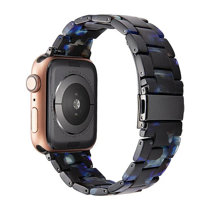 Transparent Resin Apple Watch Band with Stainless Steel Buckle, Compatible with Apple Watch Series 1-8, SE, and Ultra (38mm, 40mm, 41mm, 42mm, 44mm, 45mm, 49mm) - Wearable Upgrades 